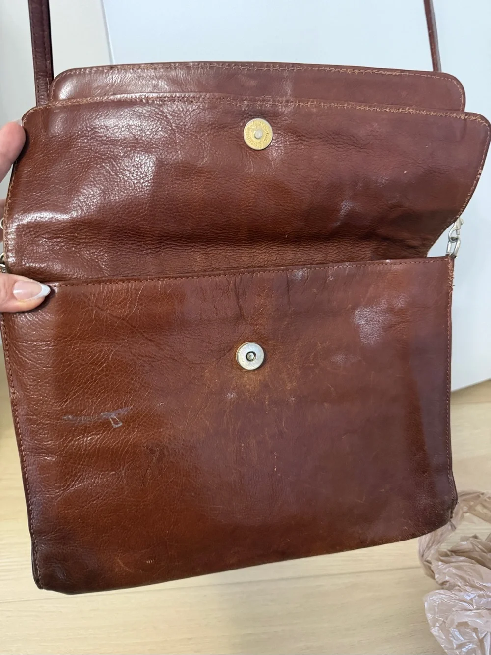 Vintage Florentia Brown leather bag made in Italy